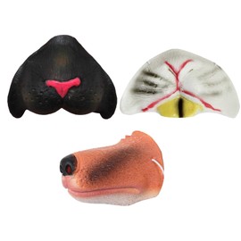 CAT NOSE ACCESSORY FOR FANCY DRESS - CAT FANCY DRESS ACCESSORY LATEX CATS NOSE ON ELASTIC (ONE SIZE)