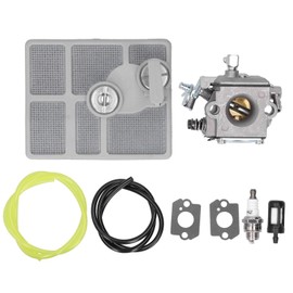 EVTSCAN 11131201603 Chainsaw Carburetor Replacement Parts Kit with Air Filter Fuel Filter Kit Fit for 030AV 031AV 032AV Chainsaw Engine Aluminum Alloy