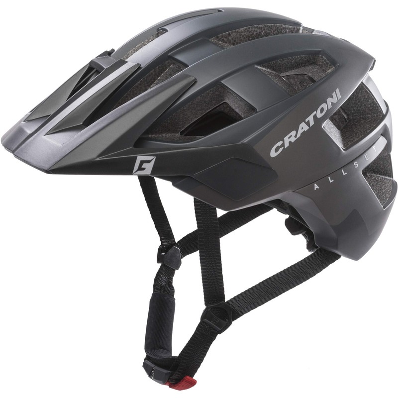 Cratoni Kinder AllSet Fahrradhelm, Black Matt, M-L