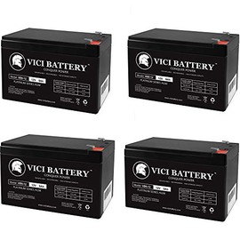 VICI Battery 12V 9Ah SLA Battery for Firelite MP-12/24 Control Panel - 4 Pack Brand Product