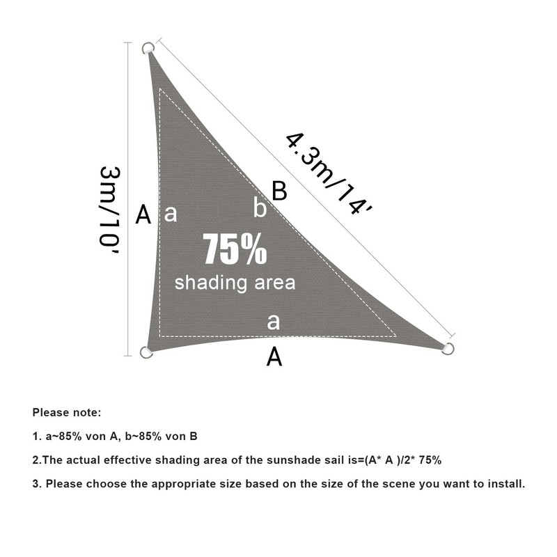 HOMPER 3 x 3 x 4.3 m Triangular Breathable Premium