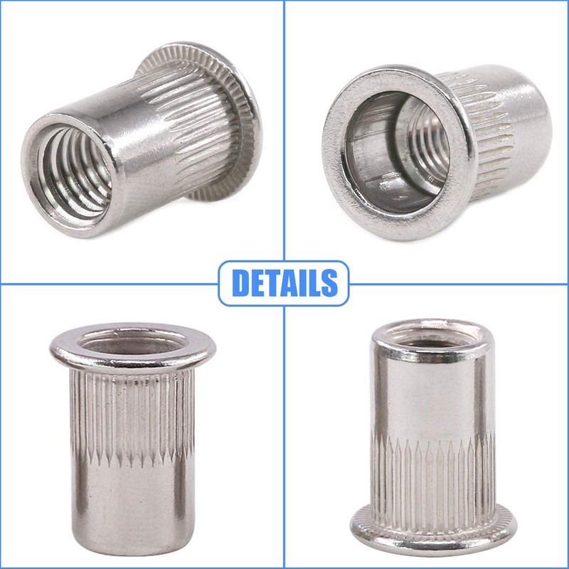 Glarks 126Pcs 304 Stainless Steel M3 M4 M5 M6 M8