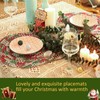 Noctiflorous Round Braided Placemats 15 Inch Round Table Mats Set