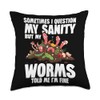 Vermicomposting Bin Composter Worm Farming Worm Composting Throw Pillow