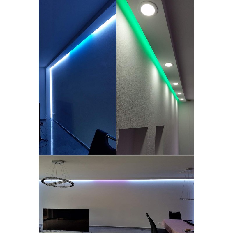 HEXIM LED Stucco Moulding Pattern – Indirect Lighting with Ceiling