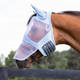 Equinavia Algard Soft Mesh Long Nose Fly Mask - Light Blue - Horse