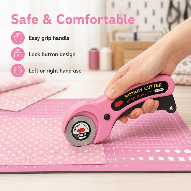 12 PCS Rotary Cutter, Durable Fabric Cutter for Sewing Quilting