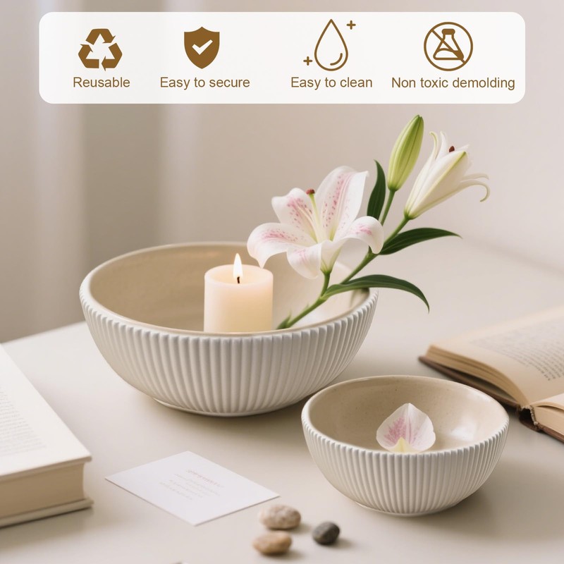 ZHAO GE Large Round Tray Epoxy Resin Moulds