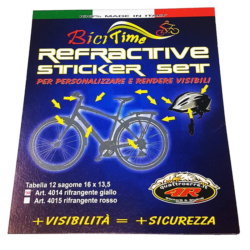 4R Quattroerre.it 4015 Sticker Set Reflectors for Bicycle Red 14