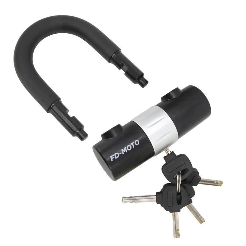 FD-MOTO U Lock Motorcycle Steel Disc Lock High Security Carabiner