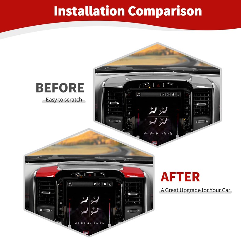 JOSHELA for RAM TRX Center Dashboard Storage Bin Trim Cover