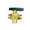 HongBoW Brass Instrument 3 Way Ball Valve L Port Panel