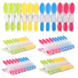 HOTUT Towel Clips for Sun Loungers,9 Pcs Beach Towel Clips for Beach Chairs,Large Beach Towel Clips,Strong Beach Chair Clips,Plastic Sunbed Towel Pegs for Sun Loungers,Laundry,Pool Chairs,Sunbeds