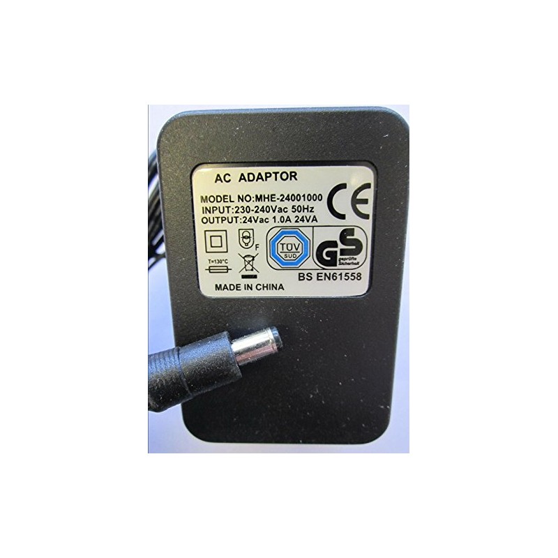 Replacement for 24V 1A 24.0V 1000MA AC/AC TRANSFORMER ADAPTOR POWER