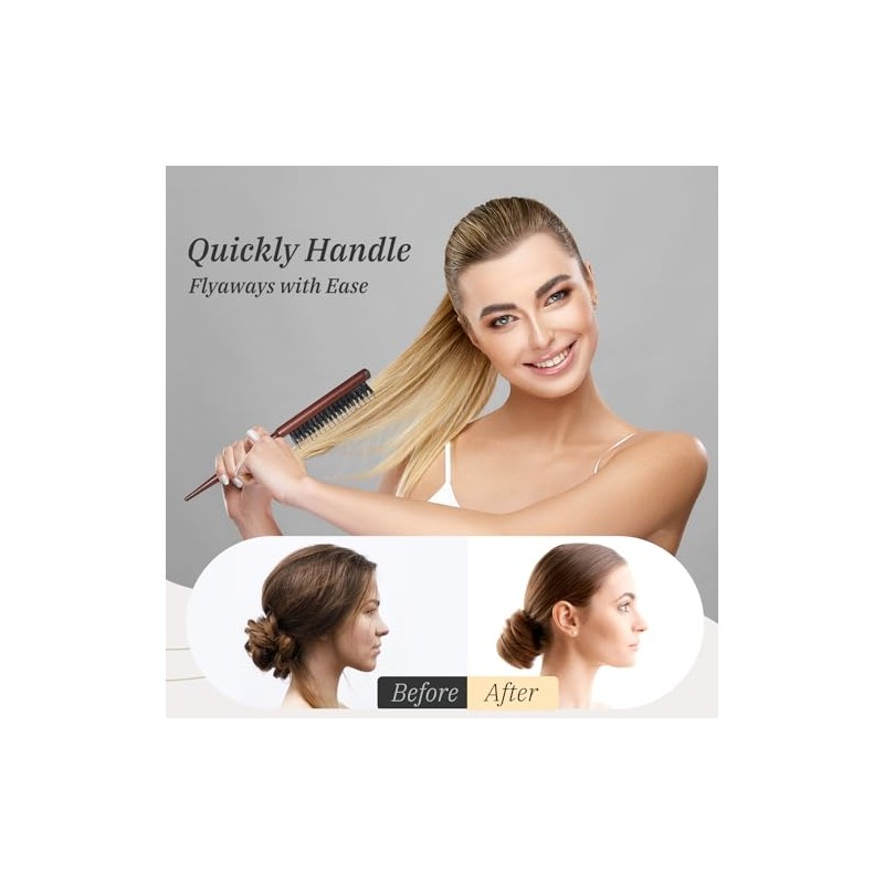 BESTOOL Cepillo para el cabello, cepillo de cerdas de jabalí