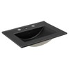 Modway Cayman Modern 24" Bathroom Sink in Black With Rectangular