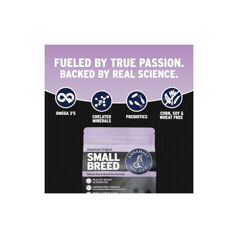 Annamaet Original Small Breed Salmon Formula Dry Dog Food, (Salmon