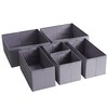 TYEERS Drawer Organiser, Durable Fabric, Washable, with Floor Support Plates,