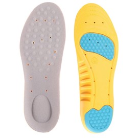 Outanaya 1pair High-elastic Shock-absorbing Insoles for Sports Breathable Cushion Pads for Running Basketball and Football Comfortable Arch Support for Men Women Grey