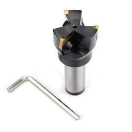 OSCARBIDE Indexable End Mill 3/4''Straight Shank,1-1/2'' Cutting Diameter, 3-1/2"Overall Length,TP32,3 Flutes with 3 Pcs TPCN32PDTR Tpg32 Carbide Inserts