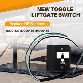 LIWEDFG 3-Wire Liftgate Control Switch Kit, Super Switch Tuck Under Replaces for OEM part numbers 80001431, 80000429, 80000425, 3-wire Toggle Start Switch, 8" Leads, Universal