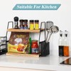 Nroech Bathroom Organizer Countertop, 2-Tier Standing Counter Shelf with Basket,