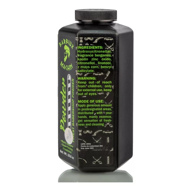 Barbiux Talco Para Barberia Barber Estetica Olor Bergamota 300gr
