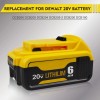 For DeWALT 2Pack 6.0AH replace For Dewalt 20V 20 Volt