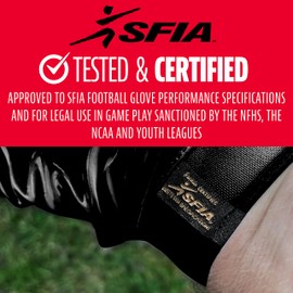 Franklin Sports Supratak Football Receiver Gloves - Black/Gold - Youth Large