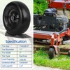 11x4.00-5” Flat Free Lawn Mower Tire and Wheel, Comes with