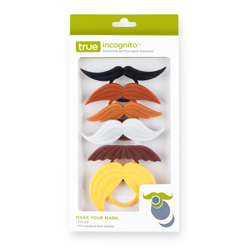 TRUE Mustache Bottle Markers