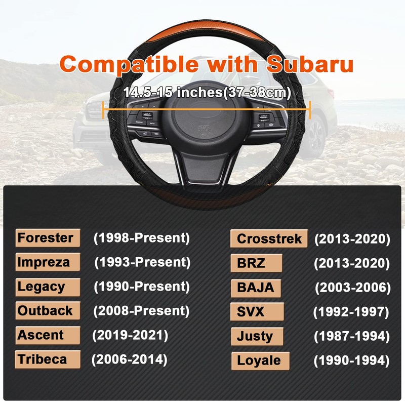 GIANT PANDA Steering Wheel Cover for Subaru Forester, Car Steering