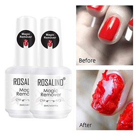 ROSALIND Gellack Entferner Set f√ºr UV Nagellack Magic Remover Aceton Peel Off 2 St√ºck 15ml Kit Schnelles Entladen