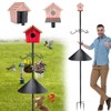 92 in Bird Feeder Pole with Squirrel Baffle & Shepherds