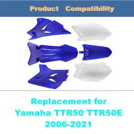 GXYWADY Plastic Mudguard Side Cover Fairing Kit Replacement for 2006-2021 TTR 50 TTR50