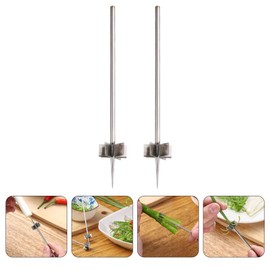 Yardwe 2 Pieces Onion Flower Cutter Stainless Steel Plum Blossom Onion Cutter DIY Kitchen Gadget Tool for Vegetables Chilli Onion