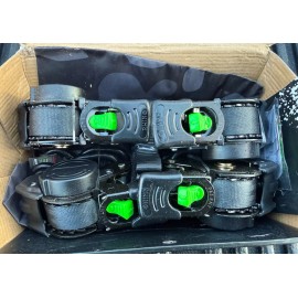 RETRACTABLE-RATCHETS Rhino USA 4 Pack 1” x 10’ Retractable Ratchet Straps w/ Bag 403lbs Load 1209lbs