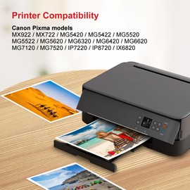 Wiseta PGI-250XL CLI-251XL IP8720 IX6820 Replacement for Canon Printer Ink 250 251 250XL 251XL Work with Pixma IP8720 IX6820 MX922 MX920 MG5220 MG7520 MG7120 (Printer Ink 250 251 Combo, 5 Pack)