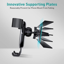 VICSEED Air Vent Clip for Car Mount, Twist-Lock Anti-Shake Vent Grip, 17mm (0.67inch) Ball Head Universal for Most Phone Mount for Car