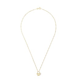 Amor Women's Necklace with Pendant 925 Sterling Silver with Synthetic Zirconia 45 cm Heart Comes in Jewellery Gift Box, Sterling Silver, Synthetic zirconia.