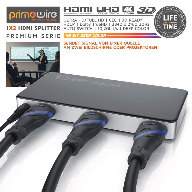 CSL - HDMI Splitter 4K UHD Satellite Splitter 2160p 4K