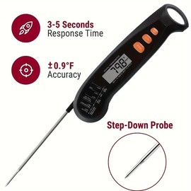 1pc, Meat Thermometers for Grilling, Digital, with Probe, Kitchen Instant Read Food for Cooking Baking Grilling BBQ