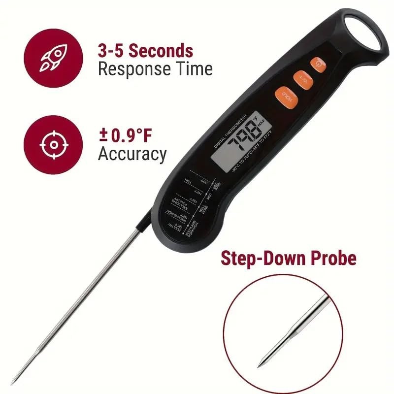 1pc, Meat Thermometers for Grilling, Digital, with Probe, Kitchen Instant