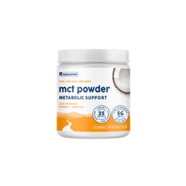 NativePath MCT Oil Powder Supplement - Unflavored MCT Powder with Keto-Friendly C8 MCTs. Free of Dairy, Gluten and GMOs, 25 Servings