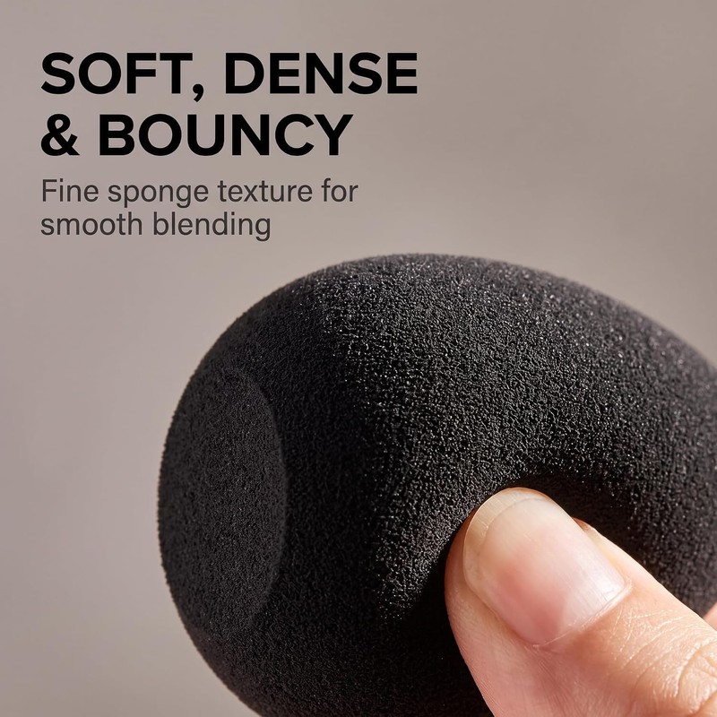 12 PCS Mini Makeup Sponge, Black Small Beauty Sponge Blender