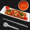 Archi's Titanium Square Chopsticks + Sparking Spoon Set, Plate, Bowl,