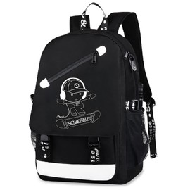 MCWTH School Backpacks for Teen Boys, Luminous School Bag Bookbags for Kids (Skateboard Boy)