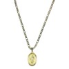 14KT GP GUADALUPE PENDANT AND 24" CHAIN STAINLESS STEEL -