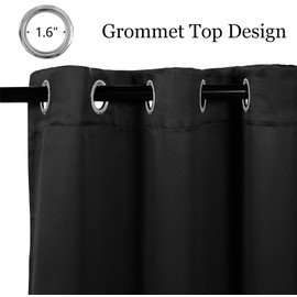 MYSKY HOME Blackout Curtains - 80 Inch Long, Room Darkening, Thermal Insulated, Grommet Window Curtains for Living Room & Bedroom