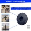 YJNAUPAI RV Trailer Pedestal Base Round Flush Mount Table Leg